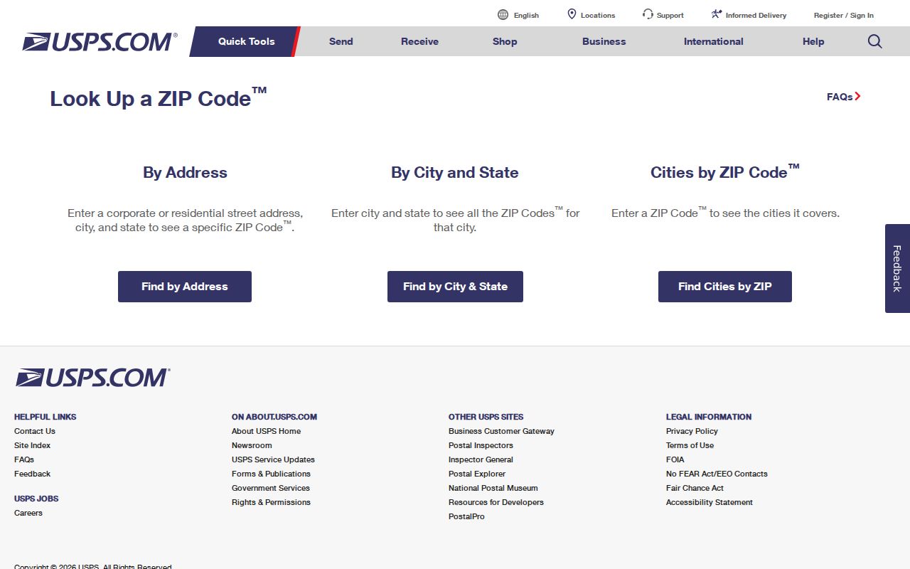 Dallas ZIP code directory USPS address and ZIP verification form